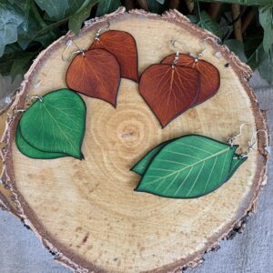 Boucles d'oreilles feuille