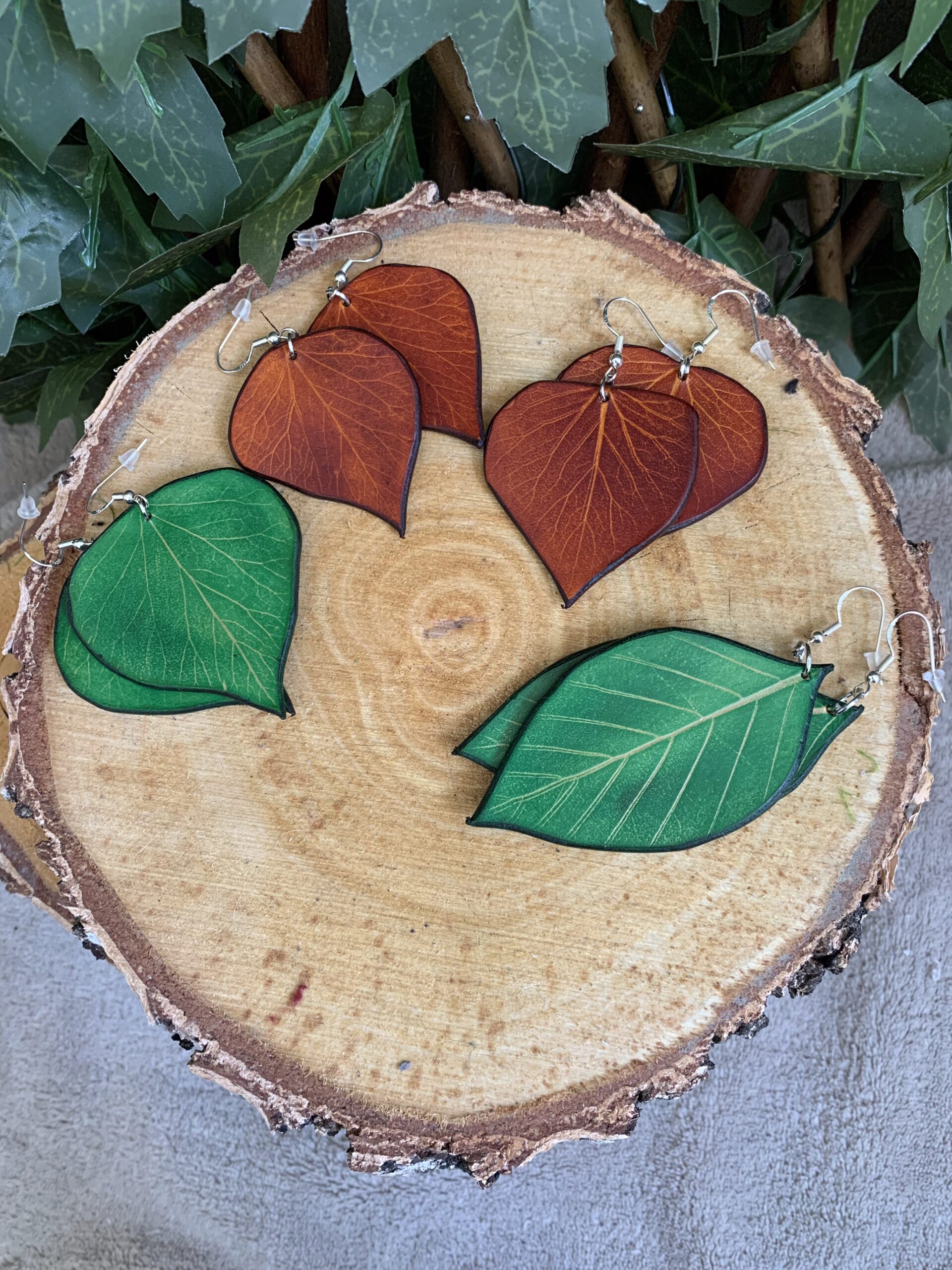 Boucles d'oreilles feuille